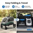 thumbnail image 3 of Extra Large Dog Stroller for Big Dogs – 135lbs Max Load, Foldable Pet Carrier with Shock Absorption, 4 Wheels & Brake System – Outdoor Walks, Travel, Puppy Stroller, 3 of 8