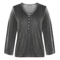 thumbnail image 5 of Women's Vintage Velvet V Neck Long Sleeve Top Blouse Velour Pullover Elegant Casual Solid Color Shirts Tees Tunic, 5 of 7
