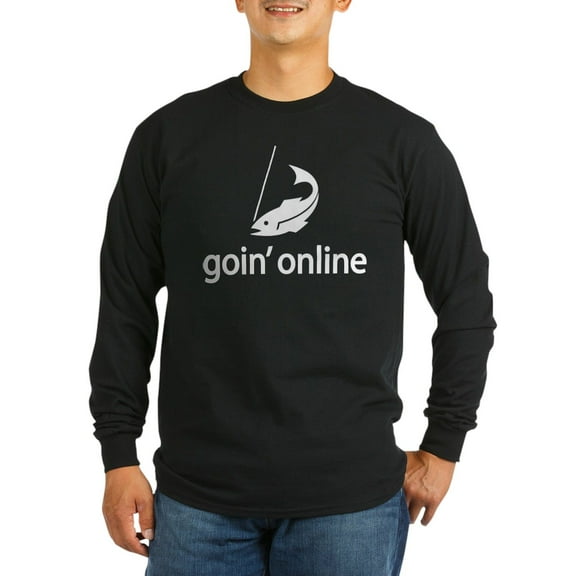CafePress - Goin' Online Long Sleeve Dark T Shirt - Long Sleeve Dark T-Shirt