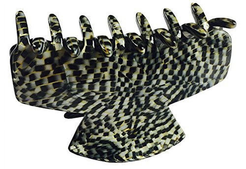 French Amie Chic Opera Handmade Celluloid Medium 2 1/4 Inch Jaw Hair Claw Clip
