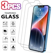 iPhone XS Crystal Clear Tempered Glass Screen Protector, Strong 9H Hardness, Edge-to-Edge Coverage, Scratch Resistant, Fingerprint Resistant - Pack of 3
