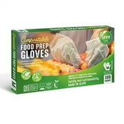 UNNI Compostable Food Prep Gloves, Restaurant-Quality, For Food Handling, Powder-Free, 100 Count, Medium, Earth Friendly Highest ASTM D6400, US BPI, CMA & Europe OK Compost Certified, San Francisco