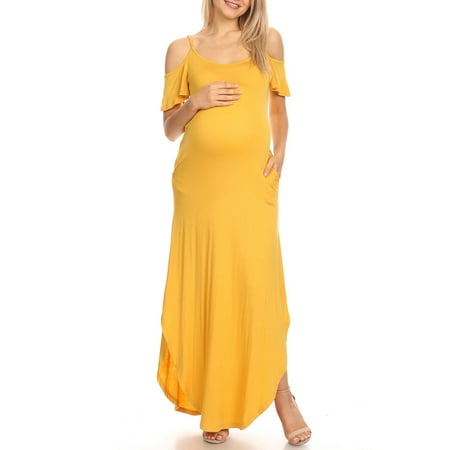 

White Mark Women s Maternity Alexis Maxi Dress-Available in Plus Sizes