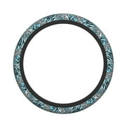 XMXY Car Steering Wheel Cover, Zebra Leopard Print Animal Non-Slip Jeep Truck Universal Elastic Steering Wheel Protector 15 inch