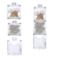 thumbnail image 1 of Caja de almacenamiento de hisopos de algodón, caja de algodón transparente para desmaquillar, caja de algodón acrílico para cosméticos, caja de polvo, caja redonda para hisopos de algodón, 1 of 5