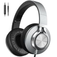 thumbnail image 1 of AILIHEN Auriculares con cable con micrófono, auriculares supraaurales plegables con cable con control de volumen, conector de 3,5 mm para adolescentes, teléfonos inteligentes para adultos, Chromebook, 1 of 5