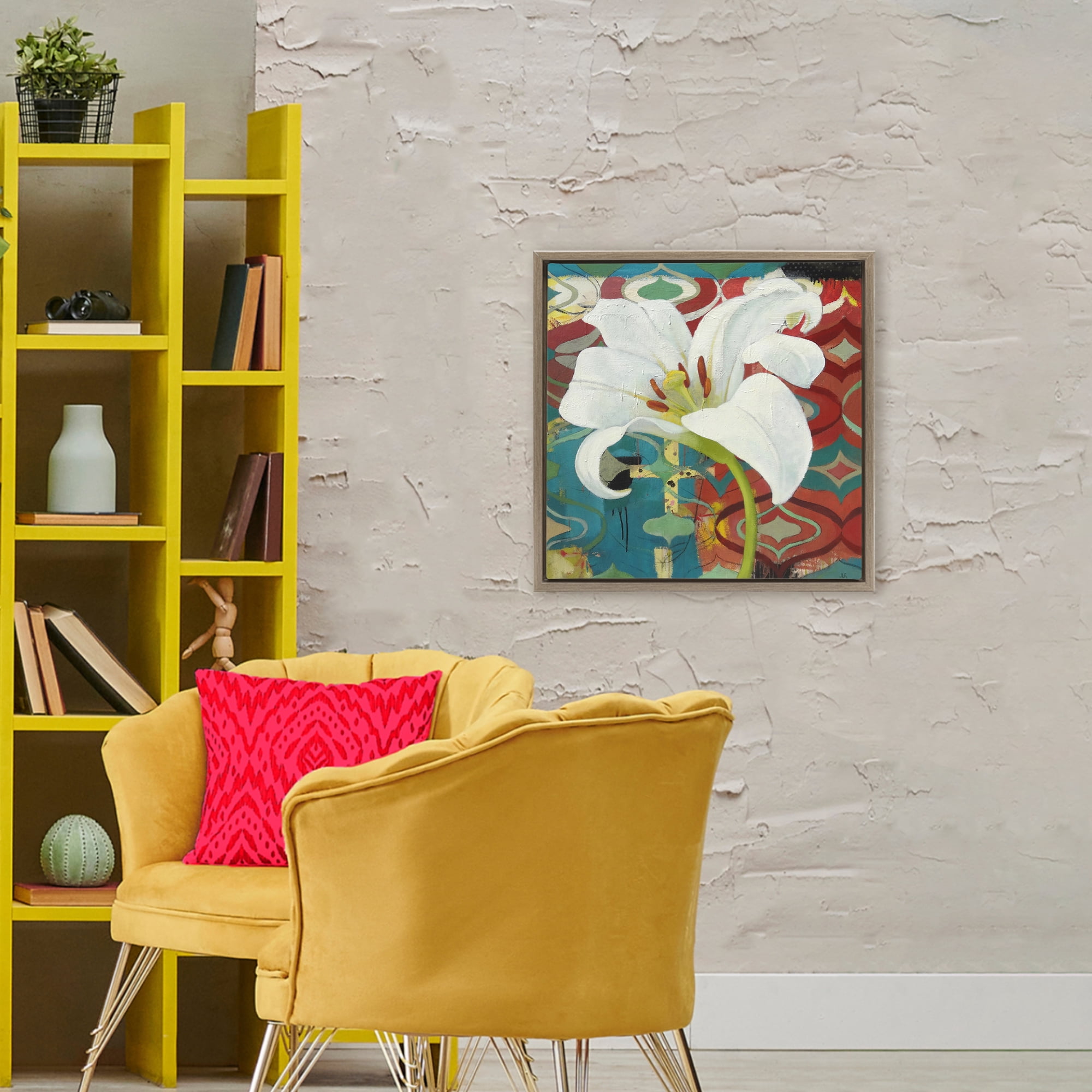 Stupell Industries In The Spotlight Lily Brown Framed Floater Canvas Wall Art, design by Pierre-Auguste Renoir