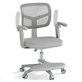 thumbnail image 1 of Costway Kids Desk Chair Children Study Chair with Adjustable Height, Armrest & Footrest Gray, 1 of 10