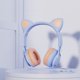 thumbnail image 1 of Oreja de gato Auriculares con cable Auriculares Orejeras Máx. 85dB Estéreo de música con micrófono Auriculares con cable para para juegos PC púrpura CUTICAT Auriculares para niños, 1 of 8