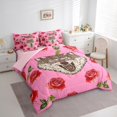 thumbnail image 4 of Feelyou Rustic Wolf Wildlife Twin Bedding Sets 7-Piece, Fashion Red Rose Floral Bedding Comforter Set, Teens Kids Boys Girls Reversible Sheet Sets, Luxury Bedroom Decor, 4 of 9