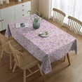 thumbnail image 2 of Lavender Lilac Flower Tablecloth,Wipeable Polyester Table Cover for Rectangle Tables,Foldable Tablecloth Thick Tablecloths for Spring Easter Picnic Kitchen, 2 of 5