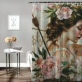 thumbnail image 2 of Orinice Flowers Bathroom Decor Set - Colorful Luxurious Graphic Print Polyester Fabric Shower Curtain Set with Hooks 69x72, 2 of 7