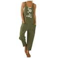 thumbnail image 1 of TrendOFT Combinaisons Décontractées pour Femmes Mode Été Sans Manches Imprimé Plage Bretelles Amples Combinaisons une Pièce Vert TTG, 1 of 4