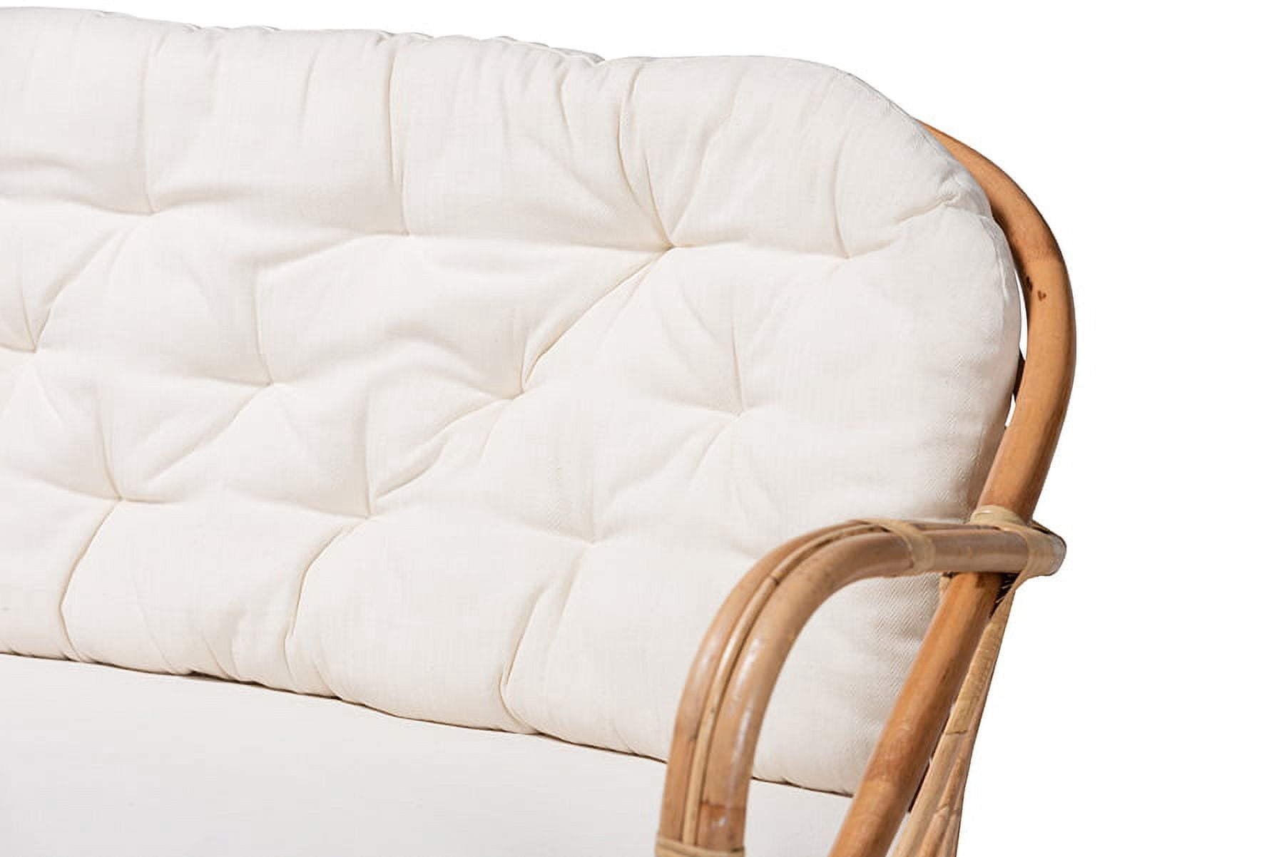 bali & pari Aliane Rattan BOHO Loveseat, Natural Brown