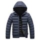 thumbnail image 1 of Ceisia Men's Thickened Solid Color Detachable Cap Gift Zipper Cardigan Hooded Zipper Pocket Winter Warm Jacket Coat Long Sleeve Parkas Features:, 1 of 5