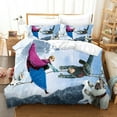 thumbnail image 4 of Frozen Elsa Bedding Set, 2-Piece/3-Piece Anime Ultra Soft Breathable 3D Printed Microfiber Comforter Cover, Cartoon Quilt Cover, Teen Comforter Cover with Pillowcases, 4 of 9