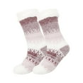 thumbnail image 2 of Slipper Socks for Women with Grippers Non Slip Fuzzy Grip Winter Warm Cozy Thick Comfy Soft Fleece Cabin Socks Hot Pink, 2 of 3