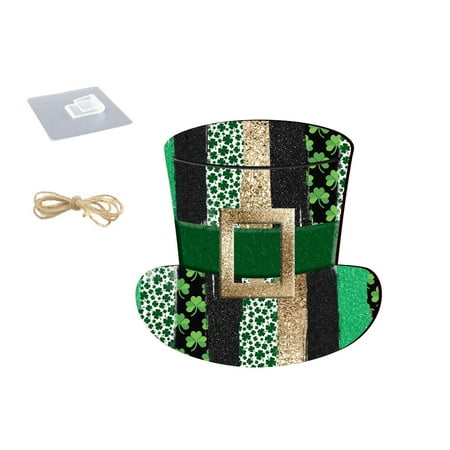 

Mackneog St. Patricks Day Wooden Hanging Sign Living Room Holiday Home Decoration Wooden Sign Pendant White Gift Decor