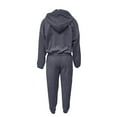 thumbnail image 5 of Ankola Womens 2 Piece Set Sweatsuits 2024 Solid Color Zipper Hooded Long Sleeve Tops and Long Sweatpants Casual Sweat Set, 5 of 6