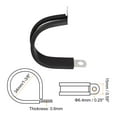 thumbnail image 2 of Uxcell 6Pack 1-3/8" Cable Clamp R Shape Stainless Steel Rubber Cushioned Pipe Strap, 2 of 4