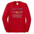 thumbnail image 2 of I Don't Need Google My Daughter Knows Everything Mens Long Sleeve Shirt, Red, 2XL, 2 of 3
