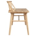 thumbnail image 6 of Walker Edison 47” Contemporary Low-Back Spindle Wood Bench, Natural, 6 of 8