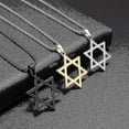 thumbnail image 5 of Colgante de estrella de Mogan David para hombre, cadena de aleación de alta calidad judía de Israel, collar de estrella de David, joyería Kb, 5 of 5
