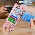 thumbnail image 5 of TECH CIRCLE for Galaxy Z Flip 4 Case 6.7" 2022, Cute Flower Wallet Phone Case with Credit Card Holder Slots & Zipper Pocket, PU Leather Lightweight Crossbody Case with Shoulder Strap for Women, Pink, 5 of 9