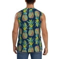 thumbnail image 4 of Bixox Men's Colorful Pineapples Printed Shirt Sleeveless Fitness Tank Top-Medium, 4 of 7