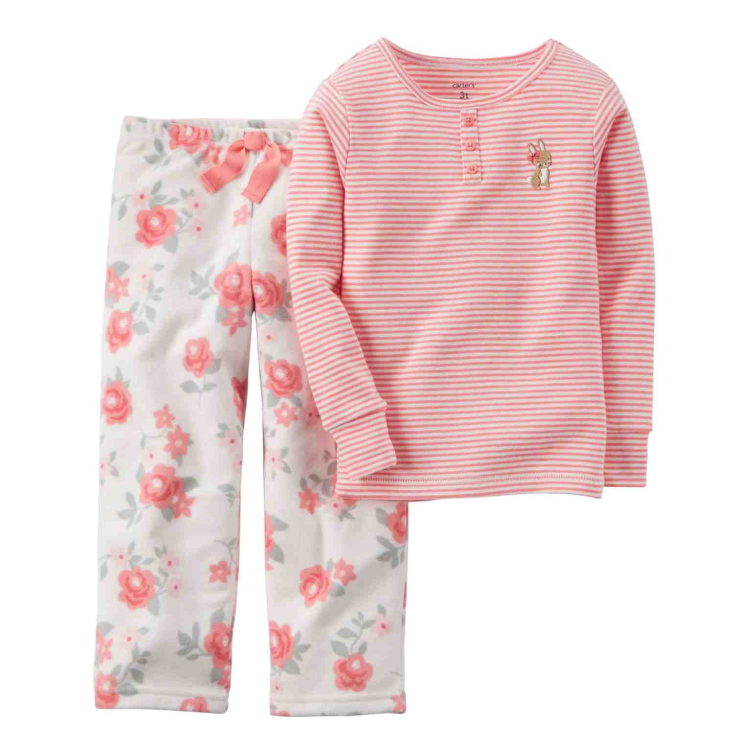 Toddler /& Baby Girl Flower-Bunny Sleep Set!