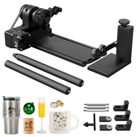 

xTool RA2 Pro 4-in-1 Laser Rotary Roller for Laser Engraver Y-axis Rotary Roller for Engraving Cylindrical Objects Wine Glass Tumbler Ring Ball