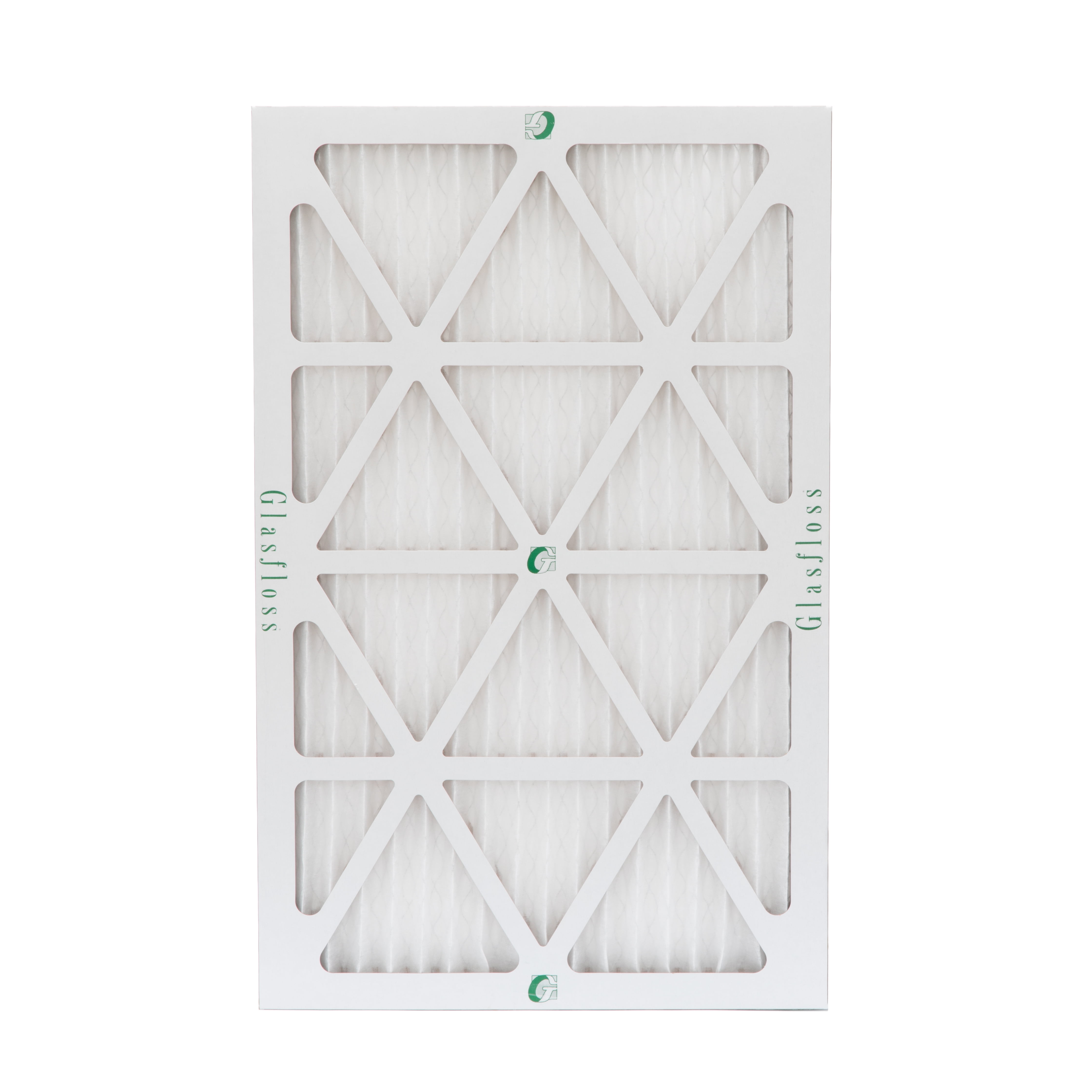 6 Pack of 16x25x1 MERV 10 Pleated Air Filters by Glasfloss. Actual Size: 15-1/2 x 24-1/2 x 7/8