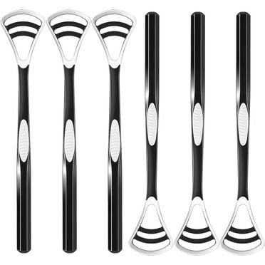 Tongue Scraper, 6 Pack Tongue Cleaner for Oral Hygiene and Fresh Breath, Soft & Gentle Silicone Head, Tongue Scrapers for Adults