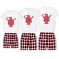 thumbnail image 1 of Pijamas familiares a juego de Navidad, diseño exclusivo, sombrero de Navidad, elfo, Papá Noel, conjunto de Pijamas cortos, 1 of 3