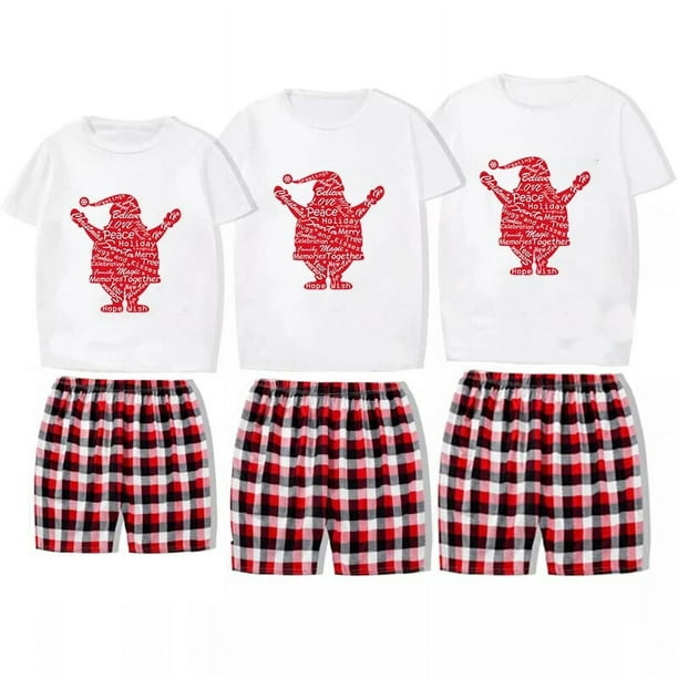 Pyjamas De Noël Pour Famille Ensembles De PJs Assortis Haut Imprim Lettre V Tements De Nuit