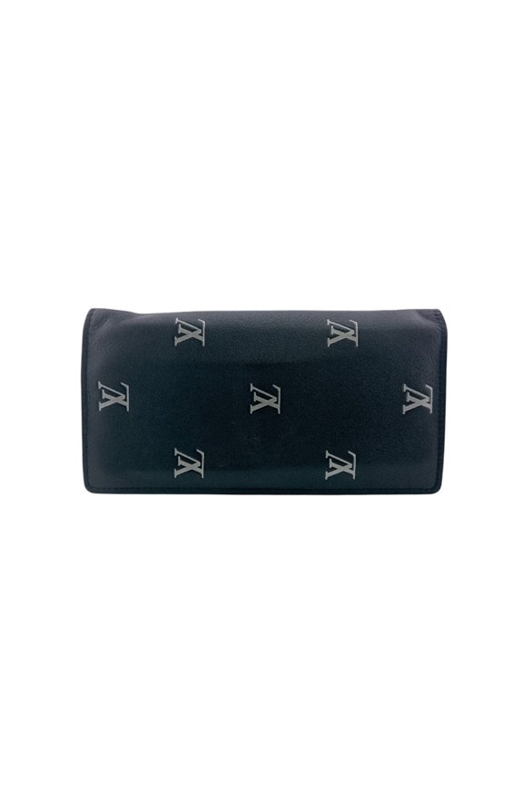 Pre-Owned LOUIS VUITTON M83190 Portefeuille Brazza NM Blazon Bi-fold Wallet, Black