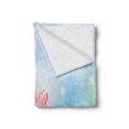 thumbnail image 2 of Gerber Daisy Soft Flannel Fleece Throw Blanket, Abstract Heart Floral Petals on Bokeh Blurry Pastel Art Backdrop, Cozy Plush for Indoor and Outdoor Use, 60" x 80", Coral and Multicolor, by Ambesonne, 2 of 5