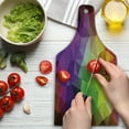 thumbnail image 3 of Abstract Cutting Board, Colorful Geometric Shapes Triangular Polygons Creative Surreal Print, Decorative Tempered Glass Cutting and Serving Board, Wine Bottle Shape, Multicolor, by Ambesonne, 3 of 5