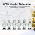 thumbnail image 2 of 6PCS Wooden Nutcracker Handpainted Retro Soldiers Figures Puppet Decor Gifts 6CM, 2 of 9