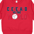 thumbnail image 3 of Inktastic Cleveland Vs. the World Blue and Red with Baseball Toddler Sweatshirt, 3 of 4