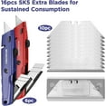 Cutter Rectractable WORKPRO Retractable Box Cutters with Extra Blade Storage, Quick-Change ...