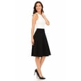 thumbnail image 3 of Women's Flared Lightweight Elastic Midi A-Line Skirt, Comfortable and Stylish Skirt, 3 of 8
