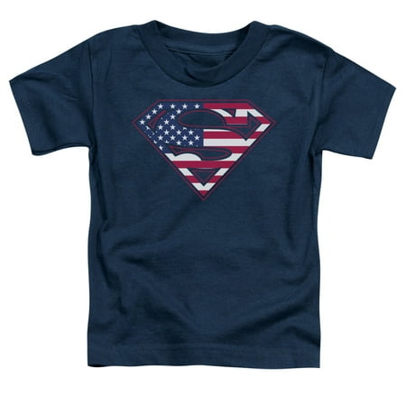 - Superman Boys' U S Shield Childrens T-shirt Blue