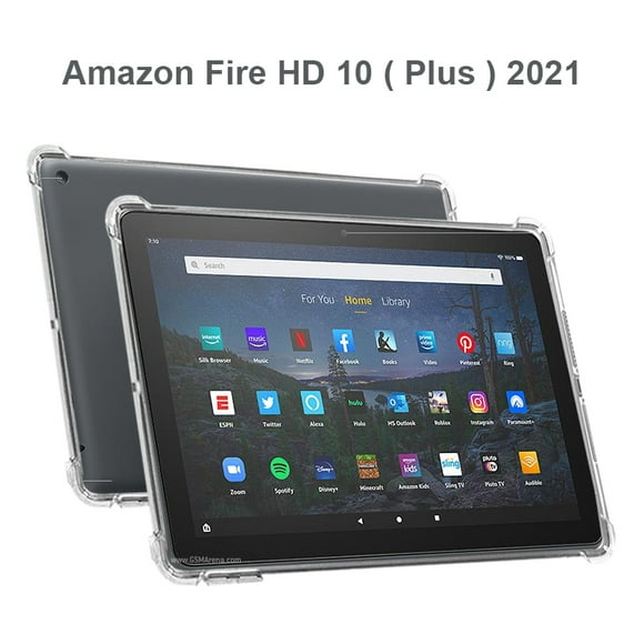 Cover For Amazon Kindle Fire HD 10 HD10 Plus 2021 10.1 inch Tablet Case TPU Silicon Transparent Slim Airbag Cover Anti-fall HD 10 Plus 2021