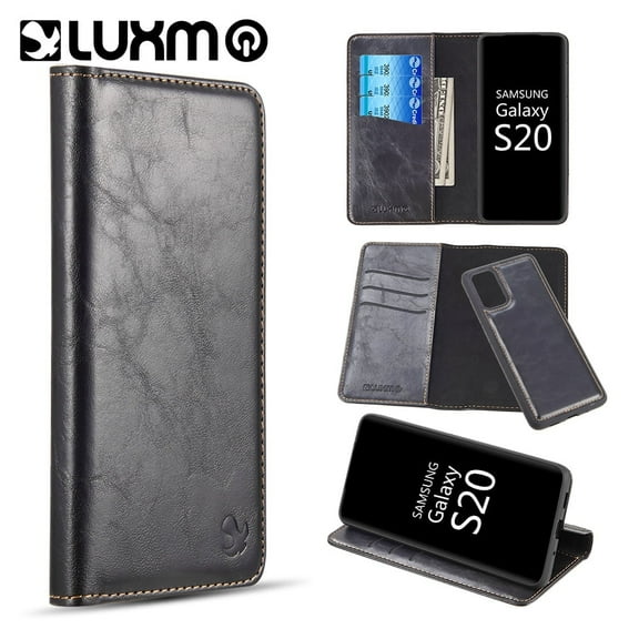 GSA Gentleman Folio Wallet Stand Case for Samsung S20 6.2" Black