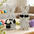 thumbnail image 4 of TIELUTT Adorable Rabbit Figurine Desktop Cartoon Animal Sculpture Cute Bunny Ornament for Random Ornament Assortment Christmas Ornament Fancy Christmas Ornament Snowflake Complete Ornament Set Postal, 4 of 5