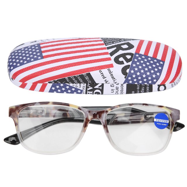 Gafas De Lectura Marco De Patrón Gris Gafas De Lectura Con Estilo Unisex Ancianos Gafas Presbiópicas Simples + 400 ANGGREK No