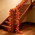 thumbnail image 4 of AYktou Fall Maple Leaves Garland, 5.7 Ft Thanksgiving Garland Autumn Hanging Vine Gradient Color Faux Plants Maple Leaves Vines, Door Fall Garland Table Decor for Home Wedding Fireplace Party Decor, 4 of 7