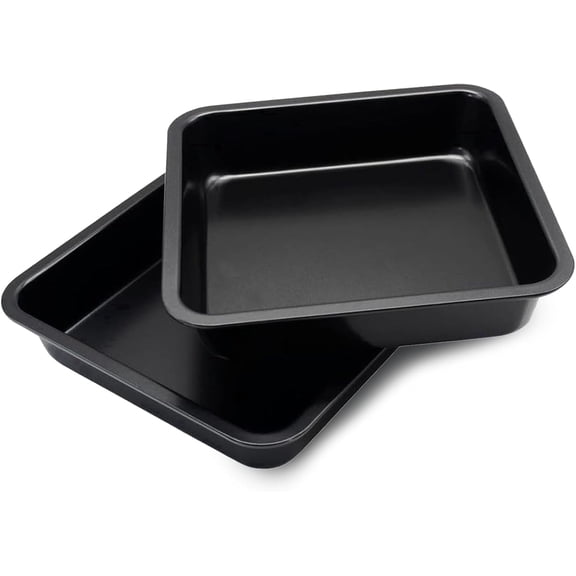 2 Pack Square Cake Pan for Cake Brownie Lasagna, 8 Inch Nonstick Square Baking Pan, Rust-resistant, Dishwasher Safe & Easy Clean