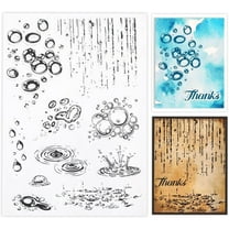 Raindrop Clear Stamps Water Drop Clear Rubber Stamps Droplets Silicone Stamps for DIY Scrapbooking Photo Album Decorative Cards Making Home Decoration 6.3x4.33inch for DIY
